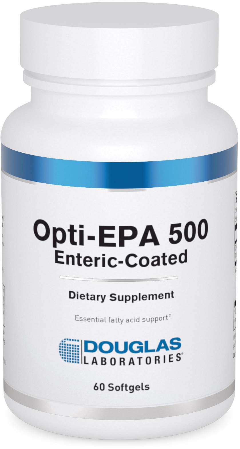 Opti-EPA 500 de Douglas Laboratories – bouteille entérique offrant un soutien potentiel au cerveau.