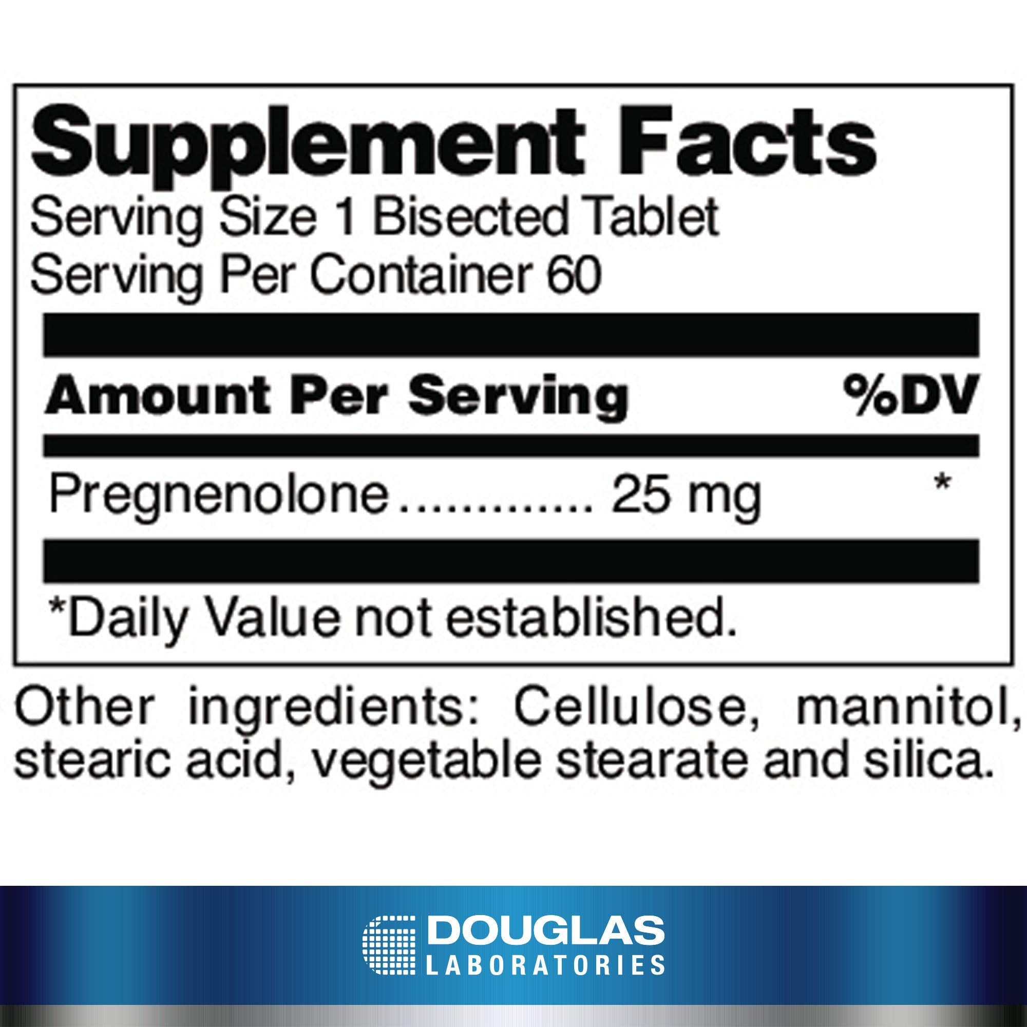 Douglas Laboratories Pregnenolone 25 mg – comprimés: formule sans OGM pour routine quotidienne