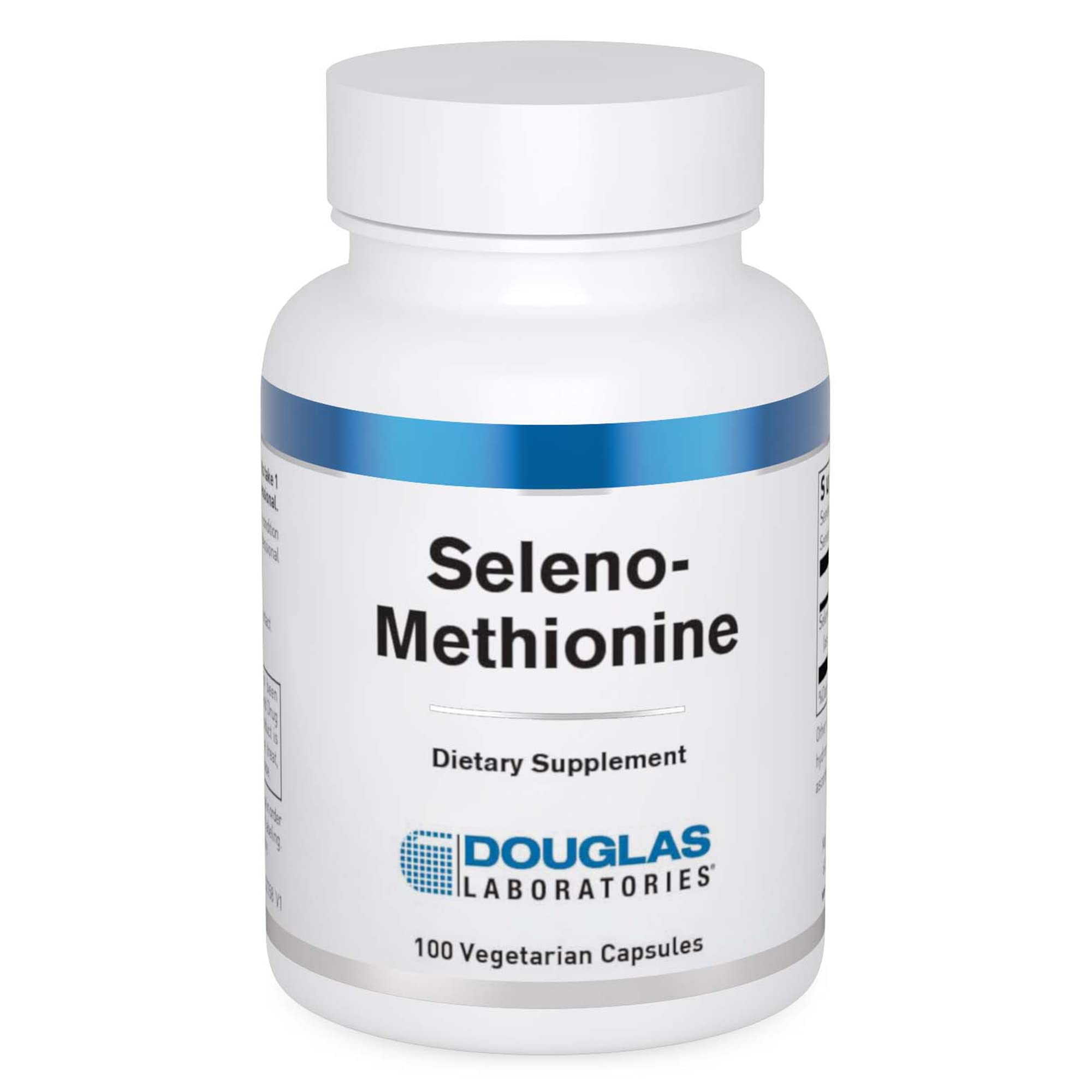 Douglas Laboratories Seleno-Methionine, bouteille de capsules végétariennes avec sélénium biodisponible.