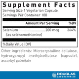 Capsules végétariennes Seleno-Methionine en bouteille, pratique pour un apport quotidien.