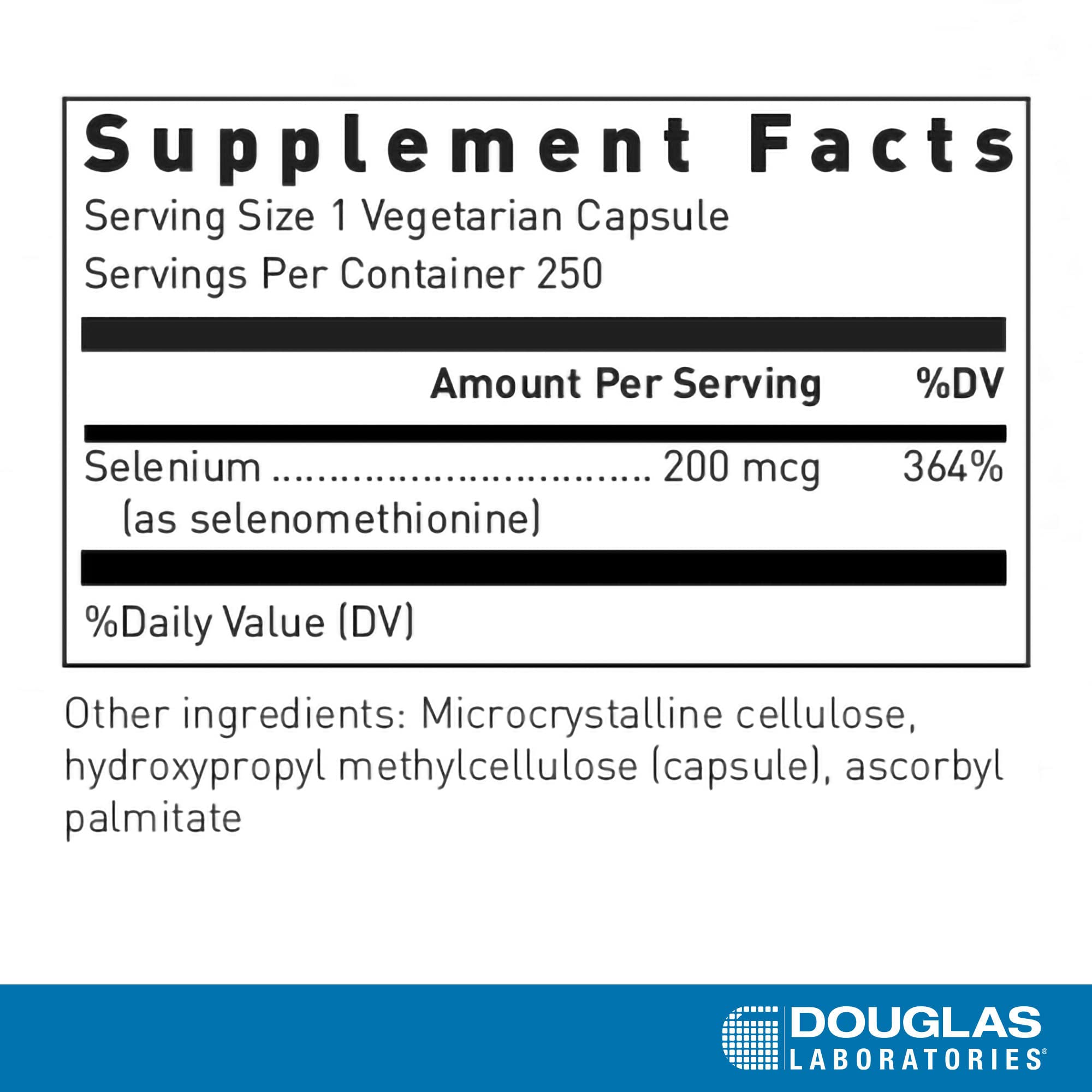 Douglas Laboratories Sélénométhionine – gélules faciles à avaler pour la routine santé.