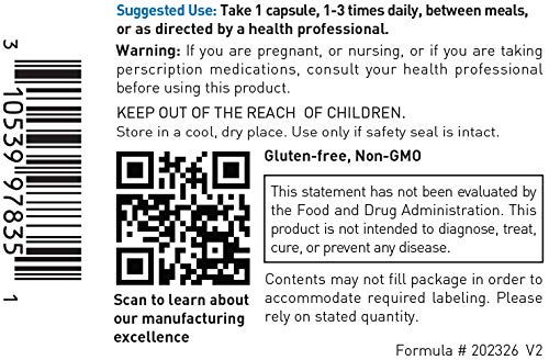 Douglas Laboratories Taurine capsules pleines, dose 500 mg pour un apport quotidien