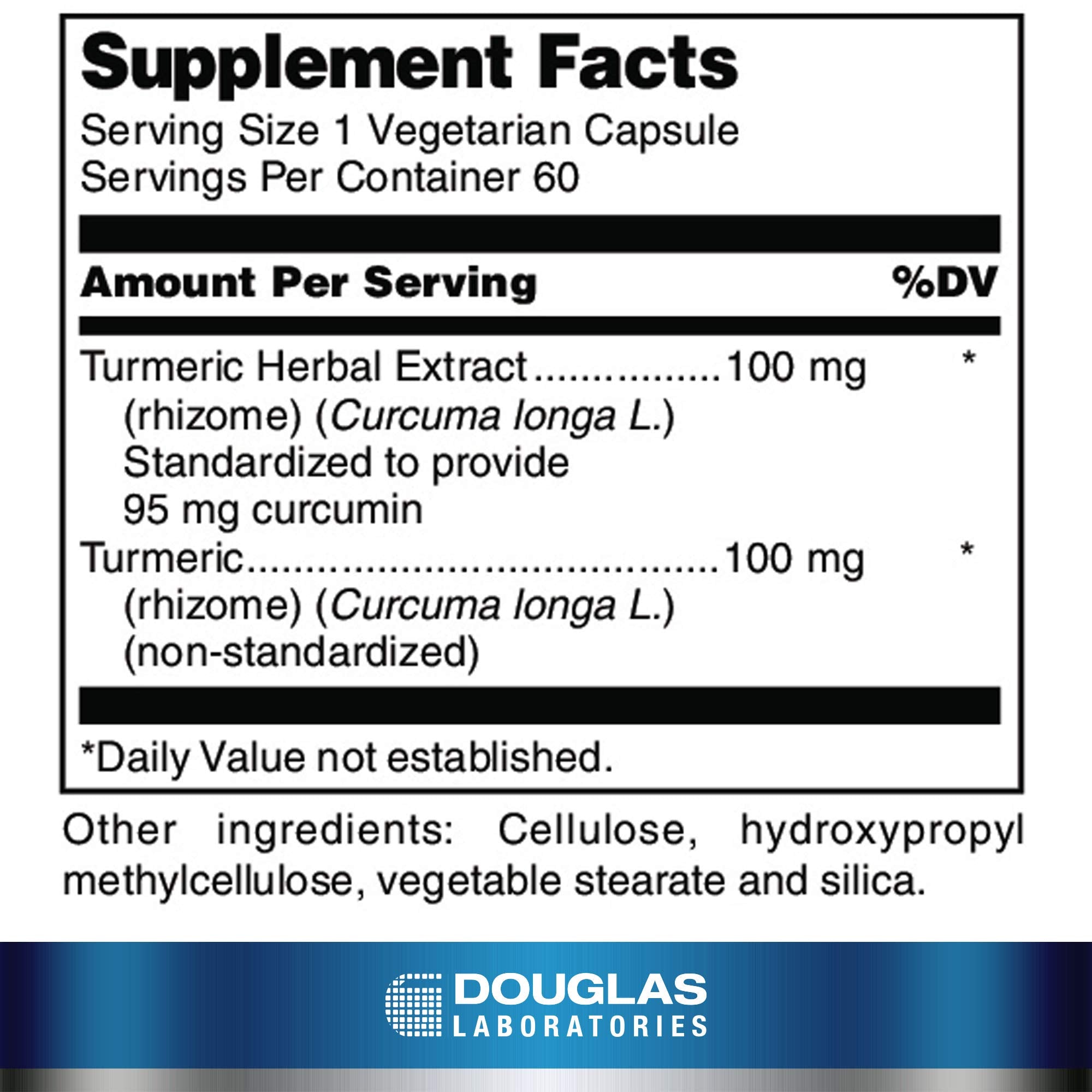 Gélules Turmeric Max-V par Douglas Laboratories, forme standardisée.