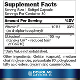 Douglas Laboratories Ubiquinol-QH — etiquette lisible et informations claires