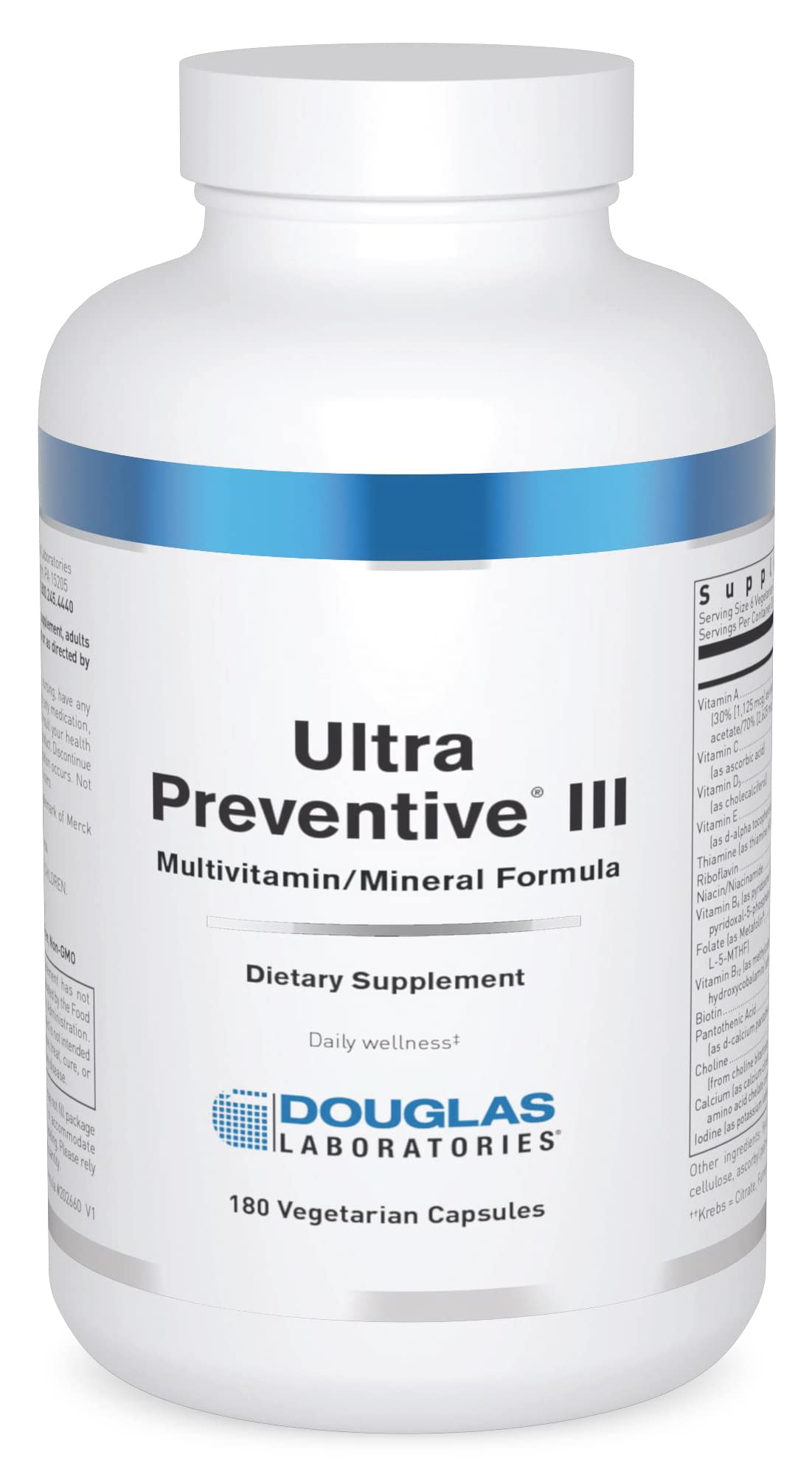 Capsules Ultra Preventive III de Douglas Laboratories pour énergie et bien-être.