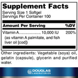 Douglas Laboratories Vitamin A - Capsule gelule molle issue d'huile de foie de poisson.