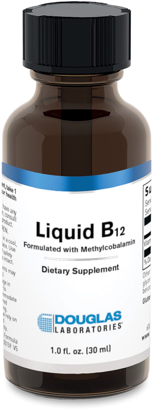 Douglas Laboratories Vitamine B12 liquide, bouteille pratique pour soutien neurologique potentiel.