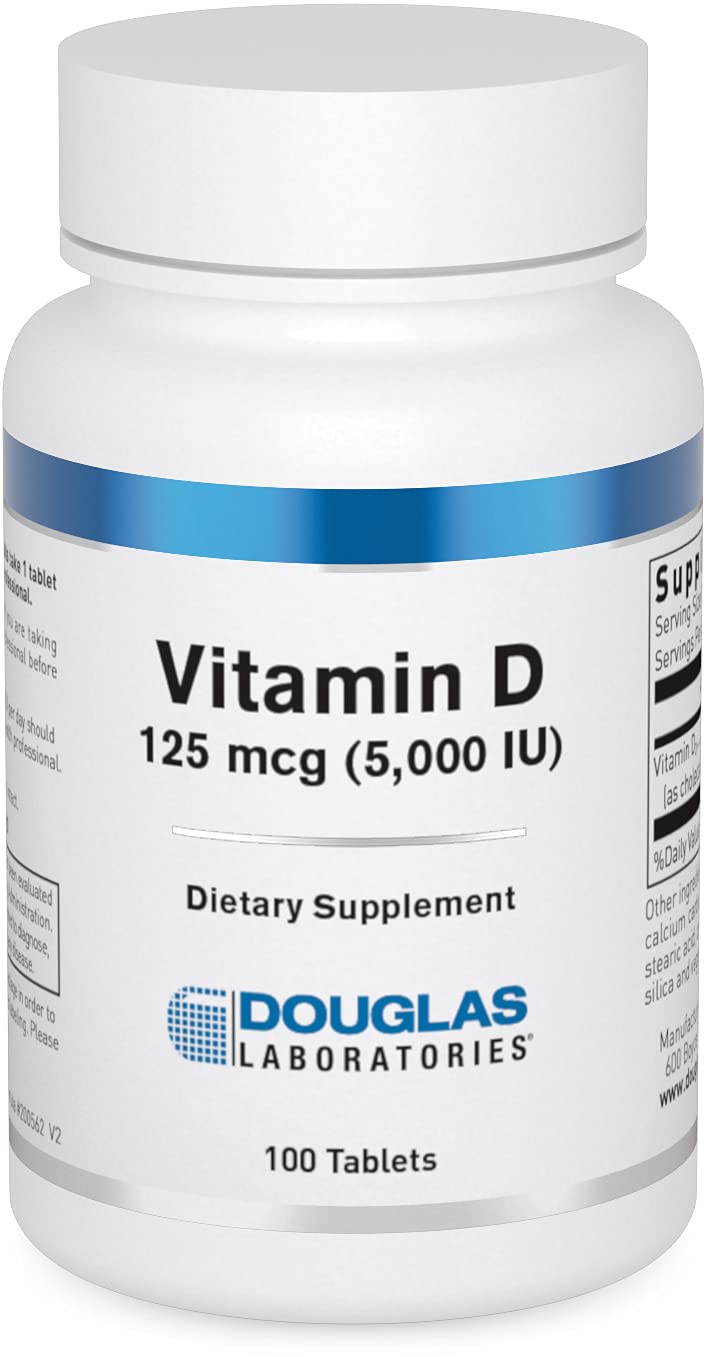 Douglas Laboratories Vitamine D, bouteille 100 comprimés, soutien potentiel à l'immunité