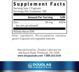 Douglas Laboratories Zinc Picolinate bouteille: format pratique pour prise régulière