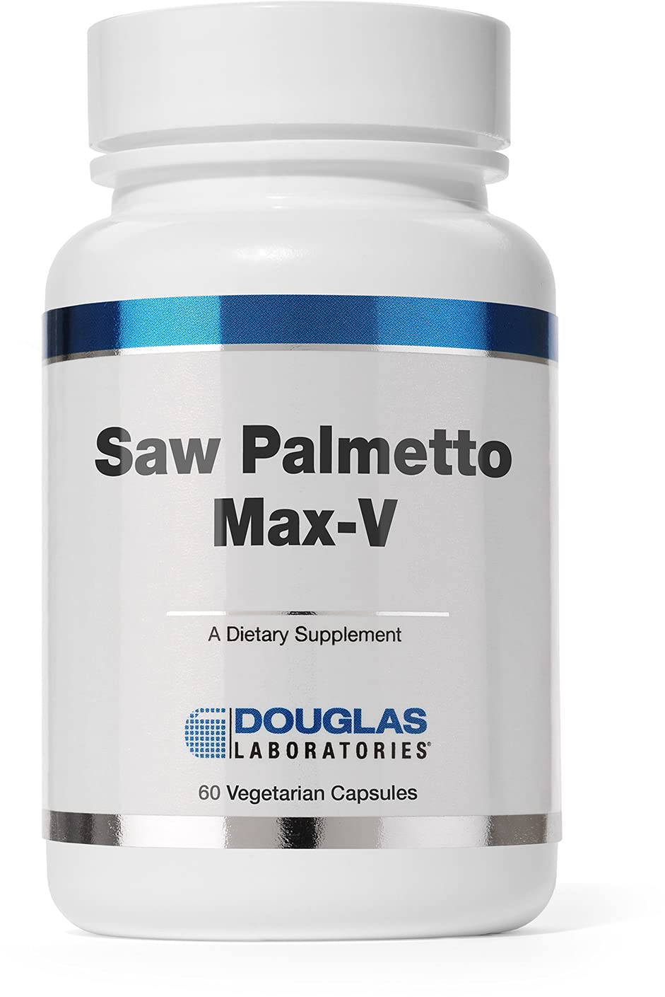 Bouteille Douglas Laboratories Saw Palmetto Max-V prête à l’emploi pour une supplémentation quotidienne.