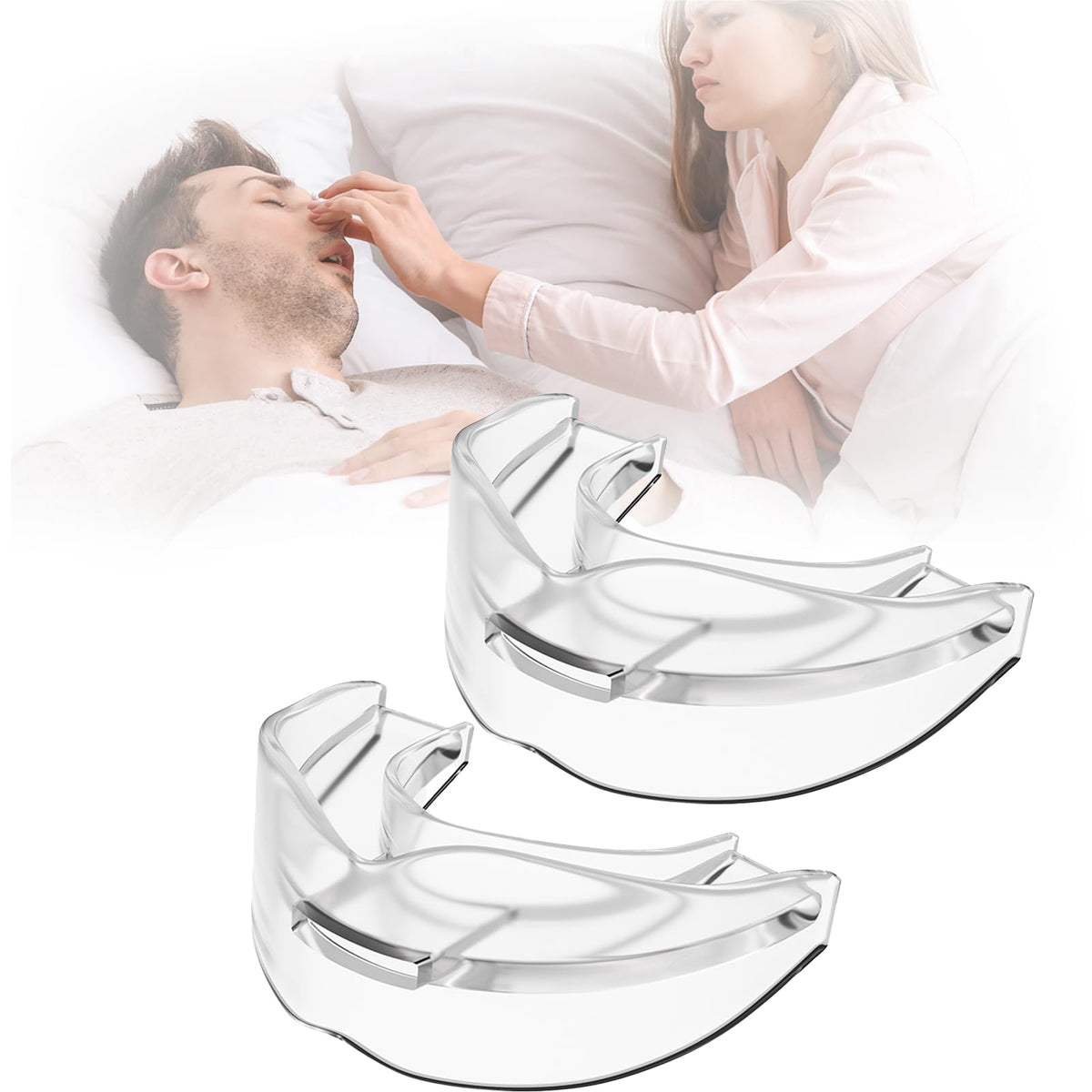 Douzino-nuit-garde en silicone médical lors du moulage chaud pour un ajustement personnalisé.