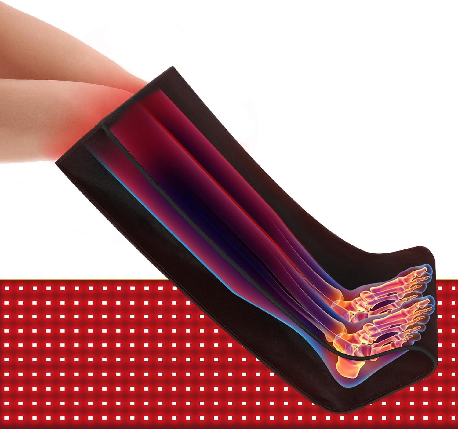Dowceivm: thérapie lumière rouge pour les pieds, soulagement potentiel après la marche.