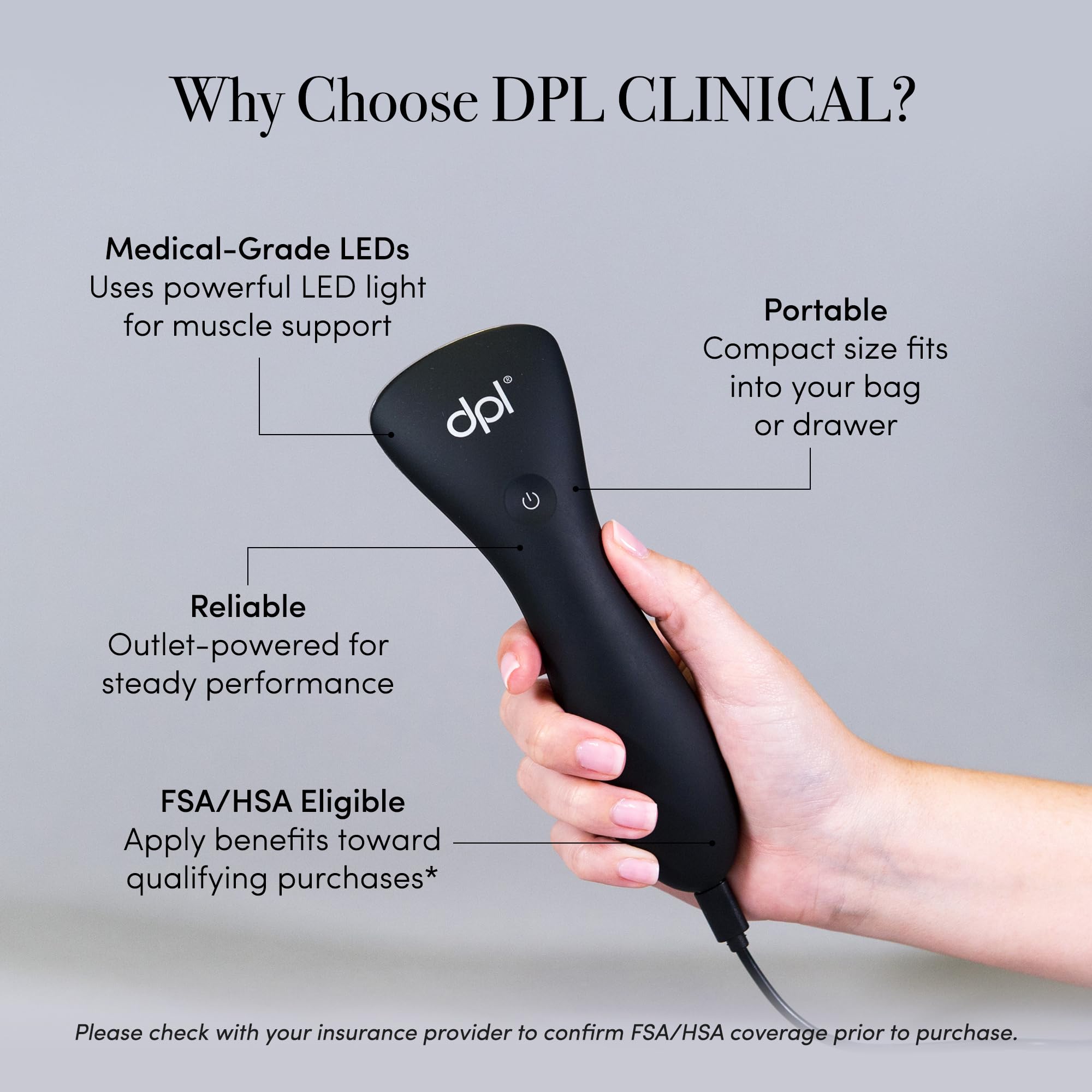 Bâton de thérapie LED DPL sur les jambes pour récupération ciblée.