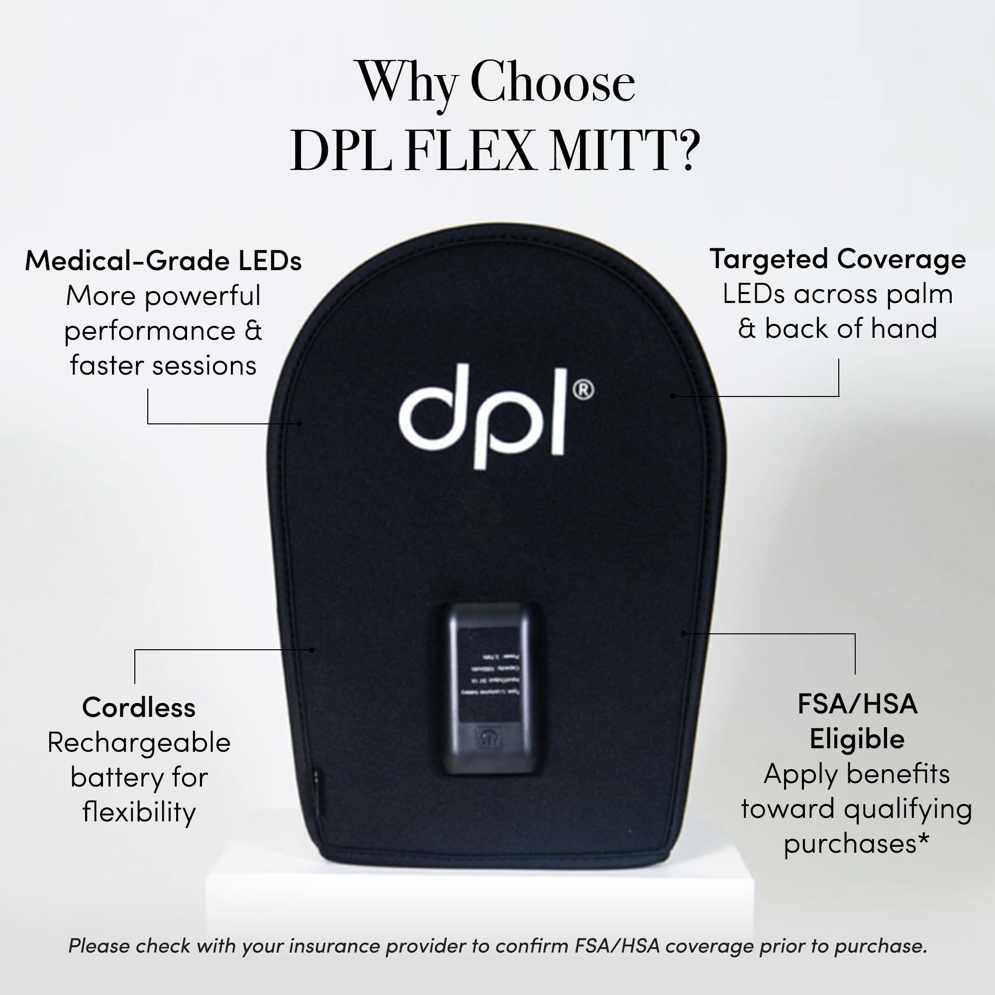 dpl Flex Mitt: batterie USB-C rechargeable et utilisation sans fil