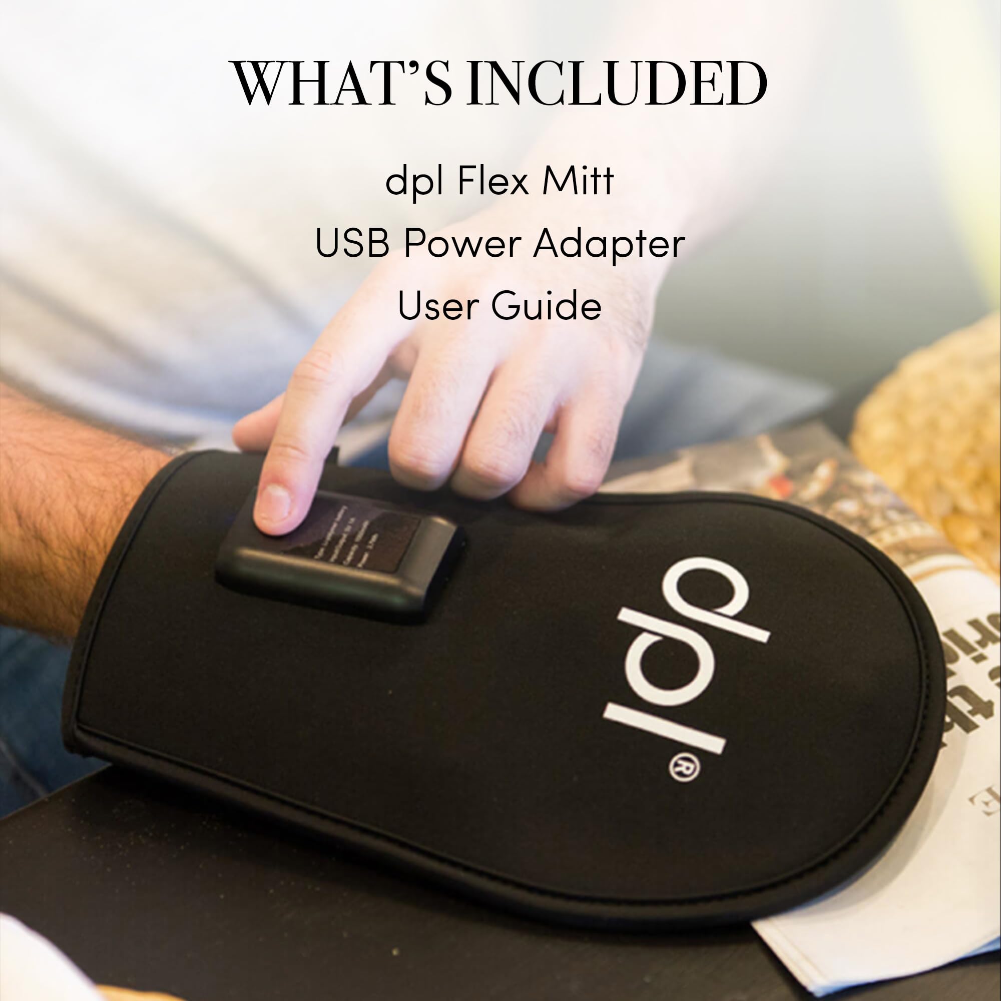 dpl Flex Mitt: 40 LEDs émettent 660nm et 880nm pour le bien-être