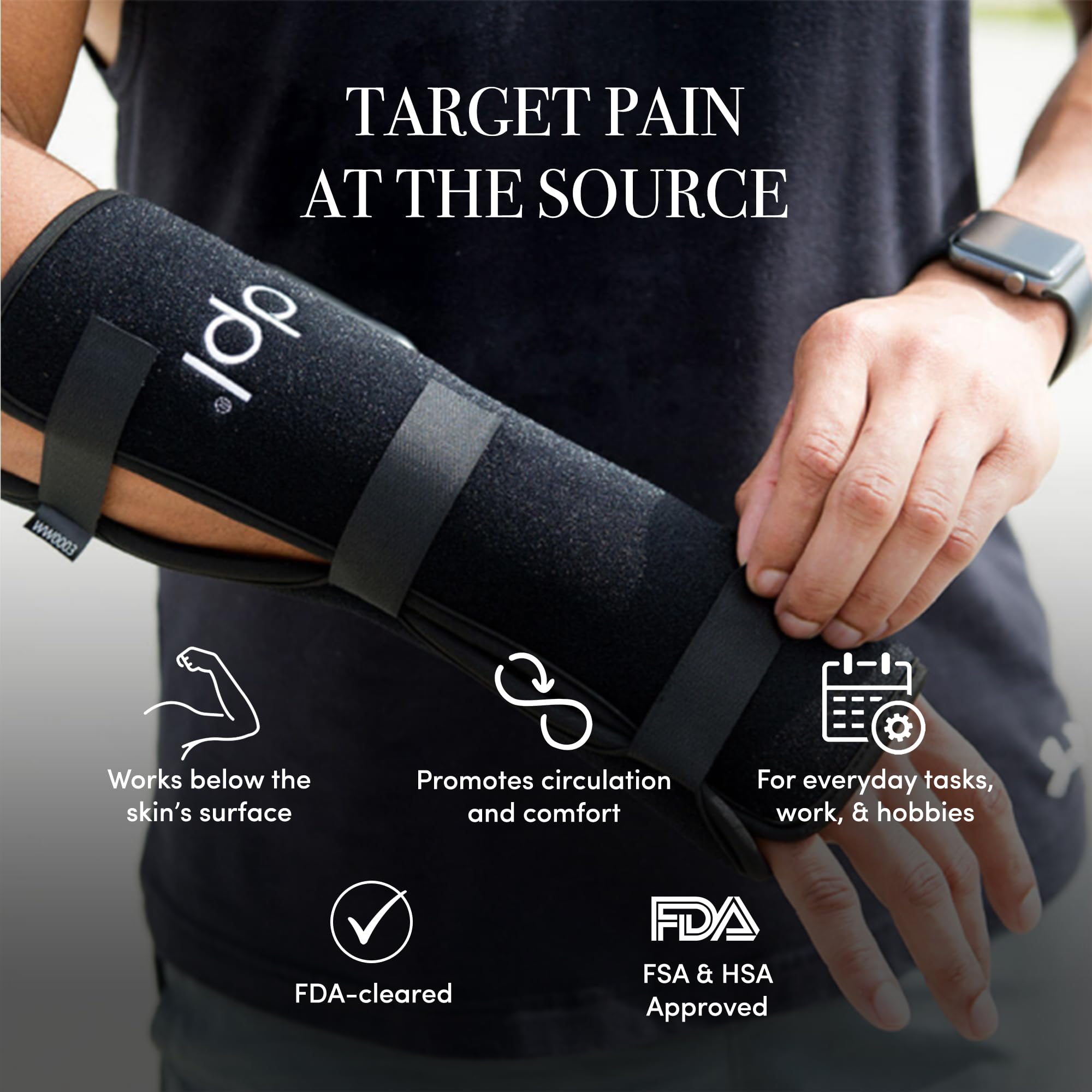 dpl wrap sans-fil sur le poignet, utilisation libre de mouvement