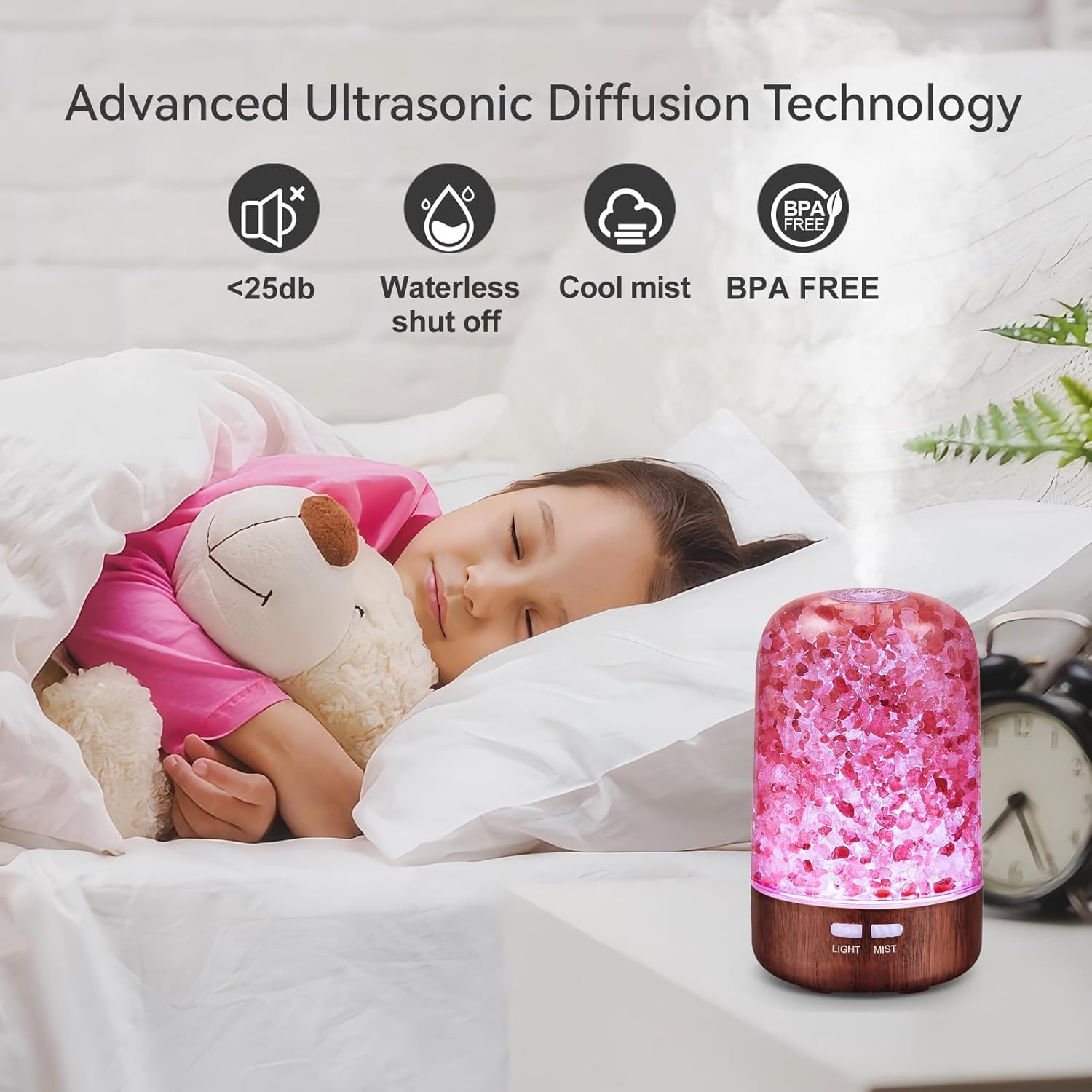 Diffuseur DqBaoKuan au design discret adapté à la chambre bébé.