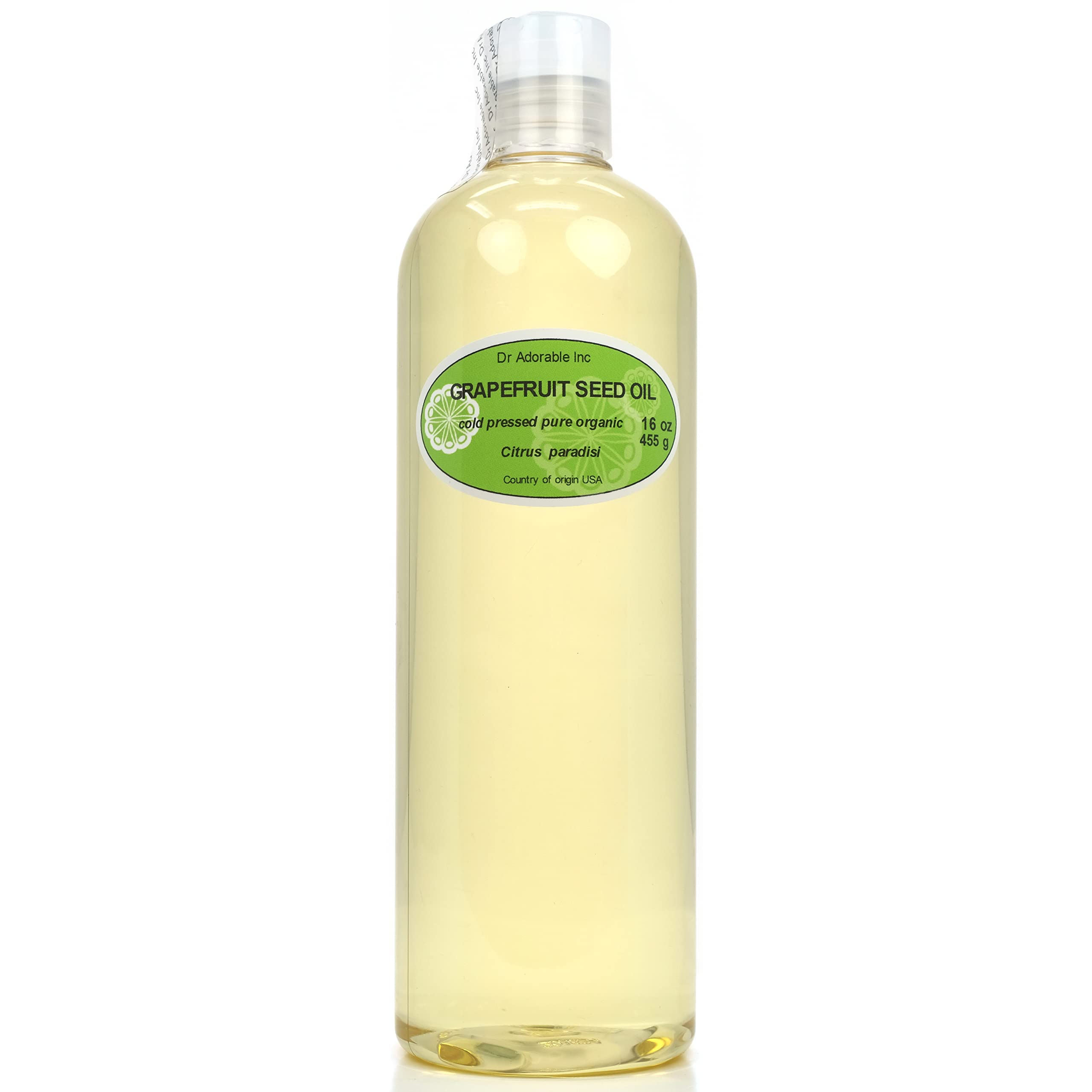 Dr Adorable - bouteille d huile de graines de pamplemousse pressée à froid pour soin pur.