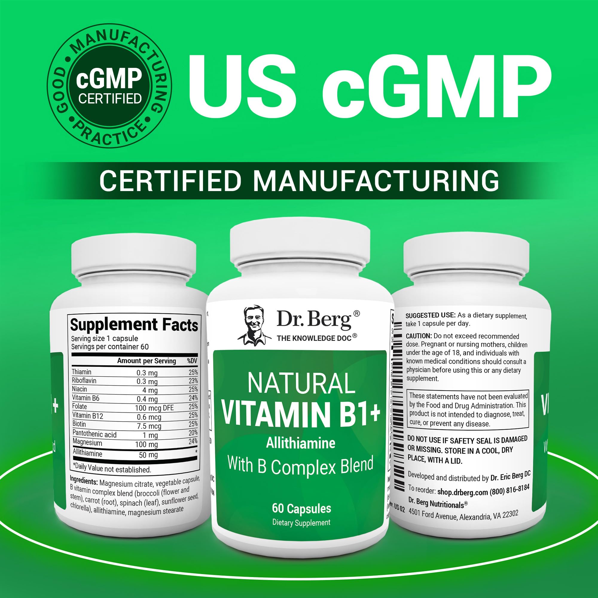 Dr. Berg B1B6B12 – Allithiamine absorption rapide potentielle