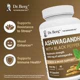 Dr. Berg Ashwagandha Root Poudre – Texture naturelle prête à l’emploi.