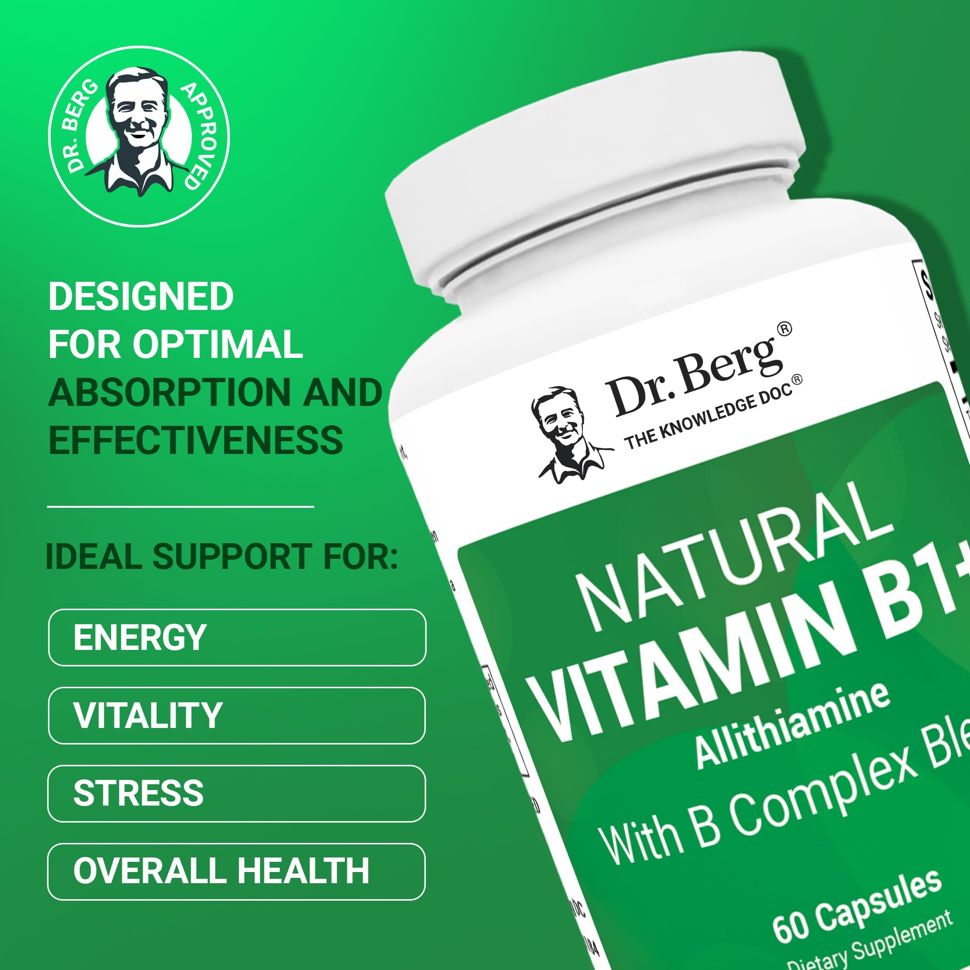 Dr. Berg B1B6B12 – Capsules faciles à avaler pour une routine nutritive