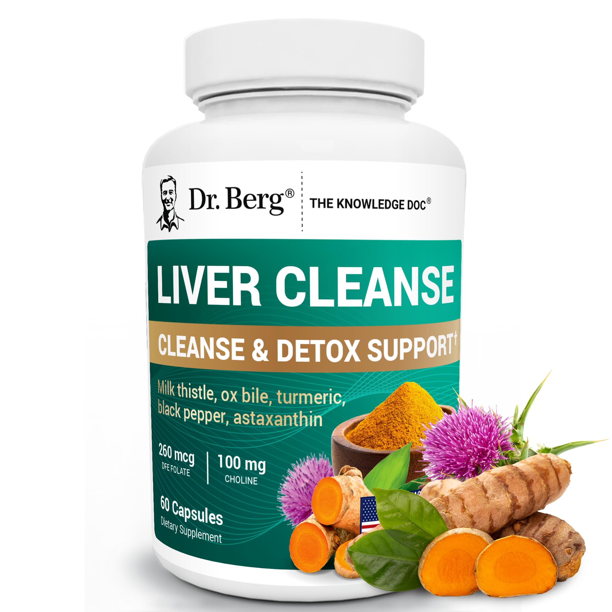 Dr. Berg Detox Foie, bouteille présentée, soutien potentiel au foie.
