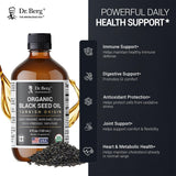 Application corps huile nigelle Dr. Berg pour massage et douceur.