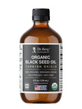 Dr. Berg huile noire de nigelle dans une bouteille en verre ambré, conservation optimale.