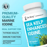 Dr. Berg iode-capules – Gros plan sur les capsules faciles à avaler.
