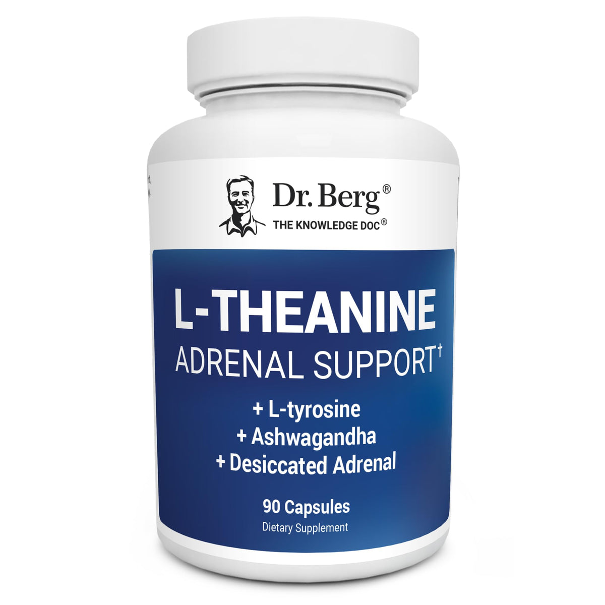 Bouteille Dr. Berg L-Theanine 200 mg pour détente et clarté.