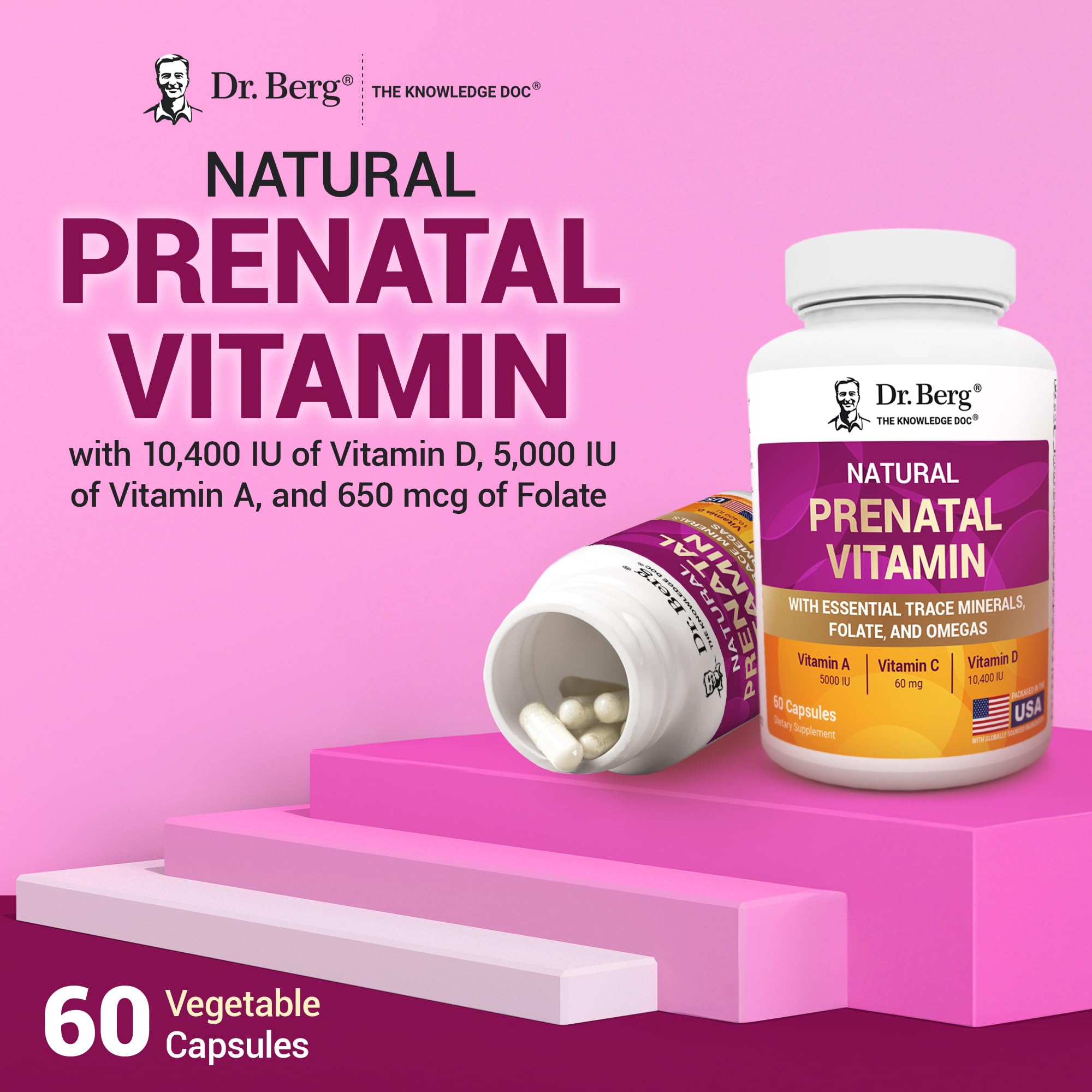 Iode dans Dr. Berg Prenatal, soutien thyroïdien et métabolisme.
