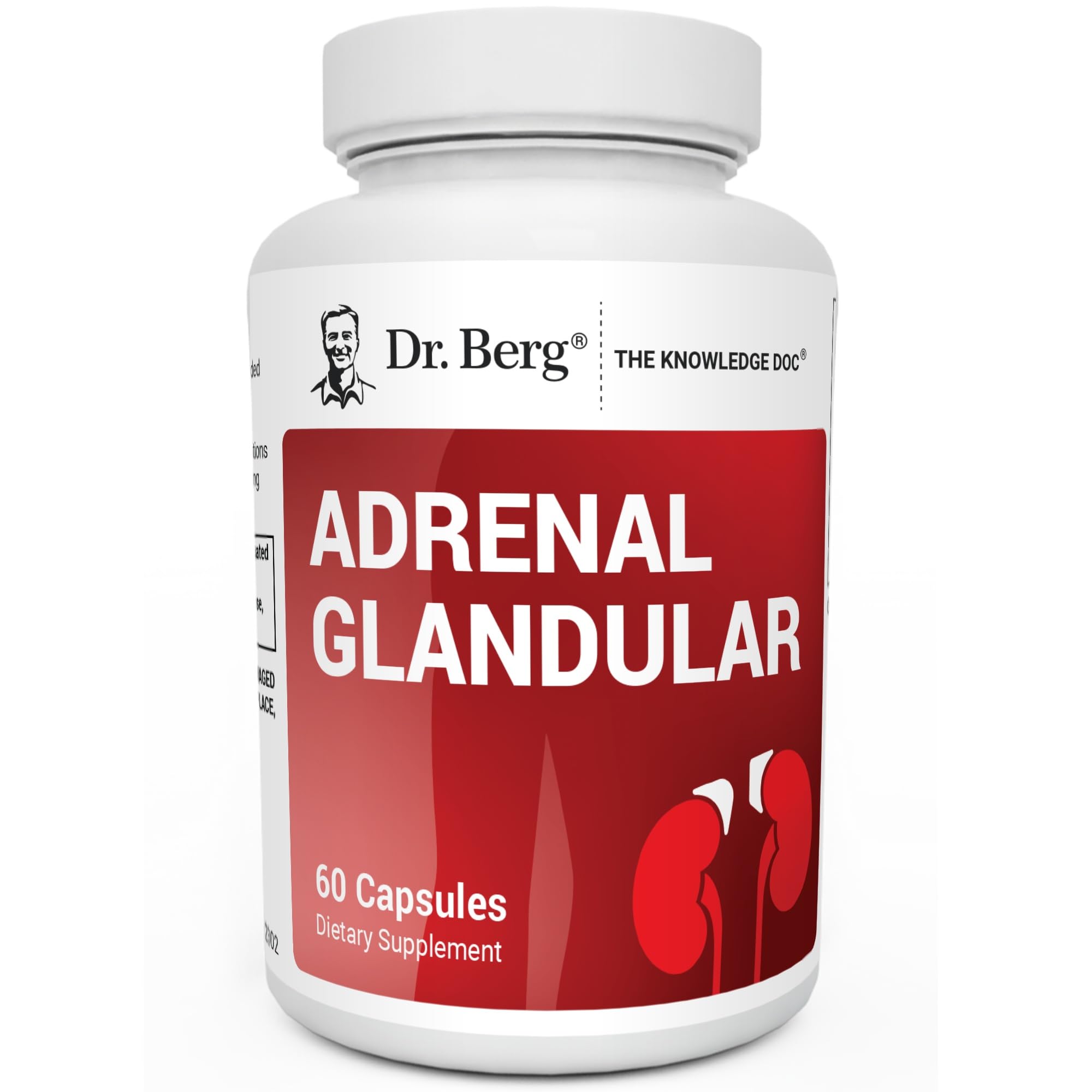 Dr. Berg Adrenal Glandular : bouteille, soutien potentiel à l'équilibre hormonal.