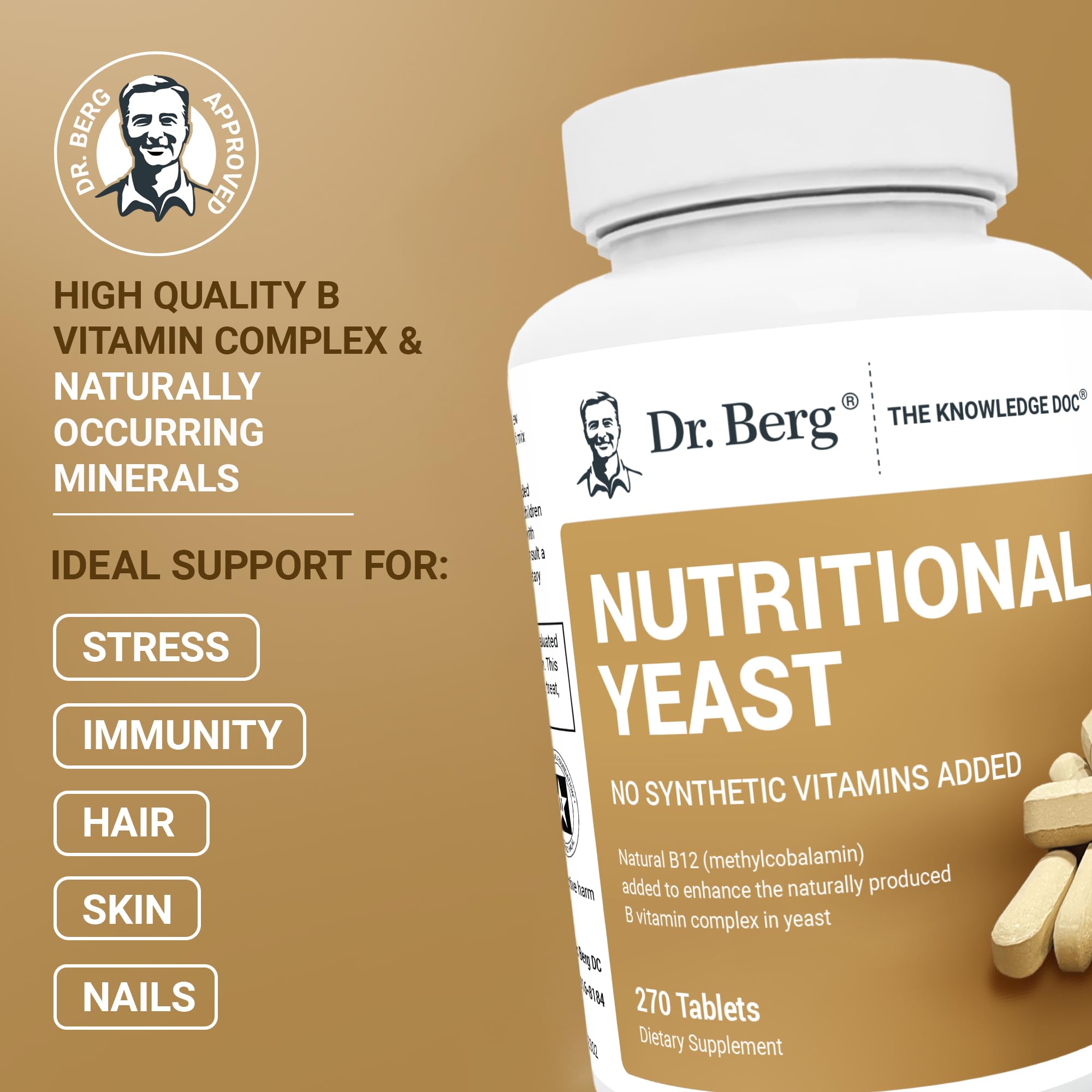 Dr. Berg Nutritionals – comprimés avec B12 ajoutée et vitamines B pour le quotidien.