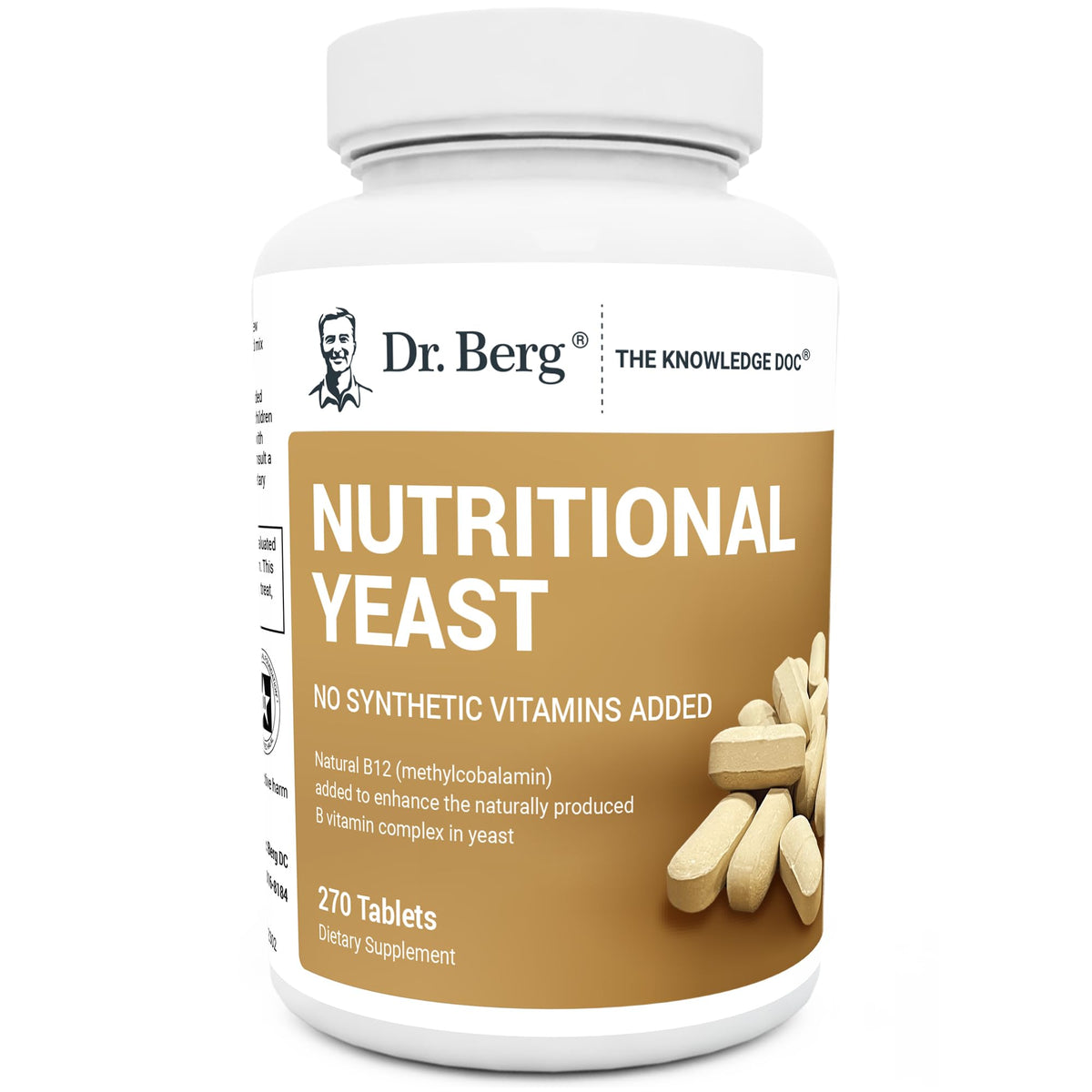 Dr. Berg Nutritionals – comprimés de levure nutritionnelle au goût vanille, minéraux naturels.