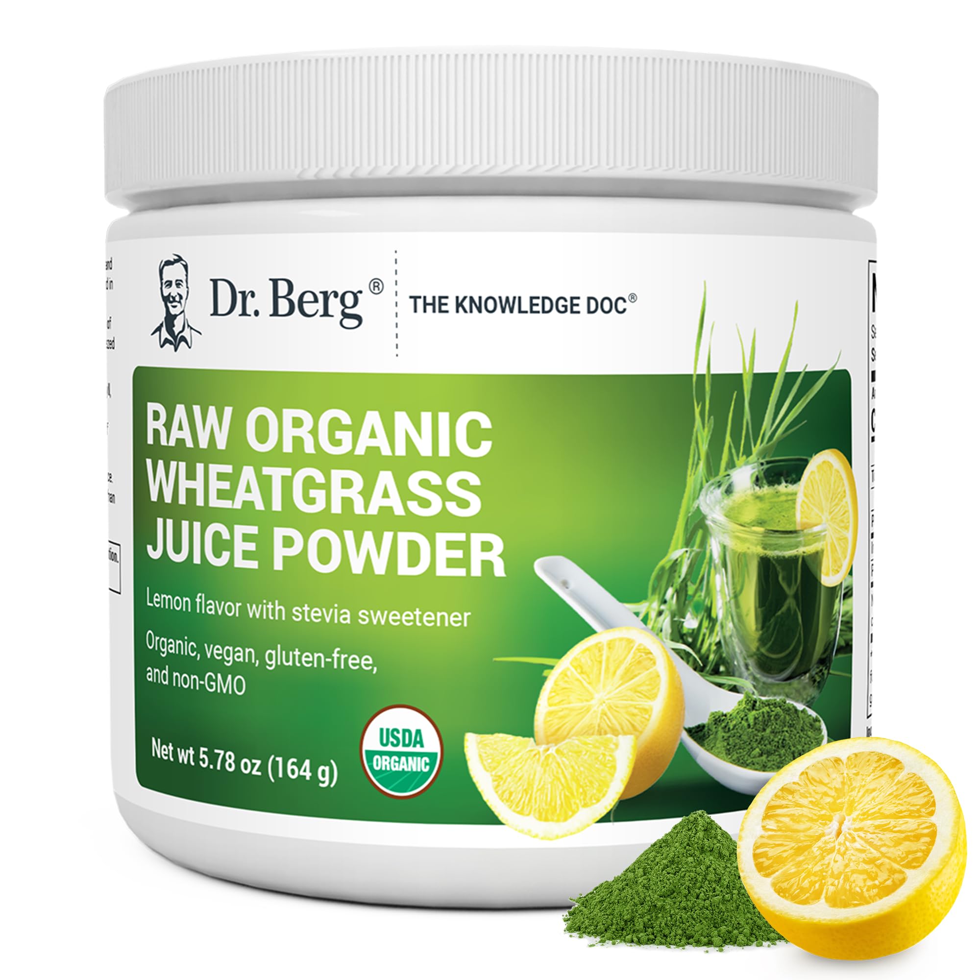 Dr. Berg Nutritionals Poudre verte bio citron : apport nutritionnel durable.