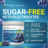 Verre d’eau prêt à être hydraté avec Dr. Berg Hydration.