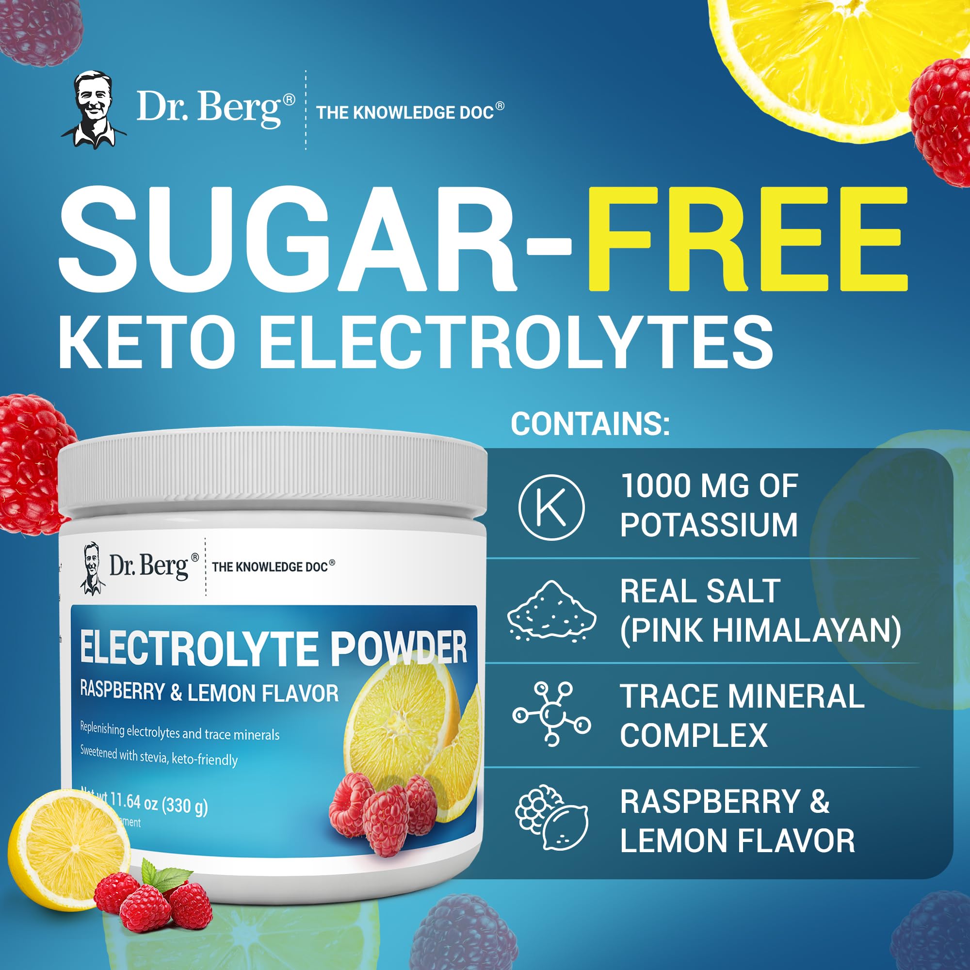 Dr. Berg Nutritionals 50 portions – hydratation pratique à emporter