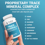 Contenu de 70 minéraux dans Dr. Berg Trace Minerals Enhanced Complexe, couverture nutritionnelle.