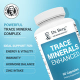Capsules Dr. Berg Trace Minerals Enhanced Complexe, usage pratique et quotidien.