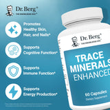 Etiquette du produit Dr. Berg Trace Minerals Enhanced Complexe, informations claires.