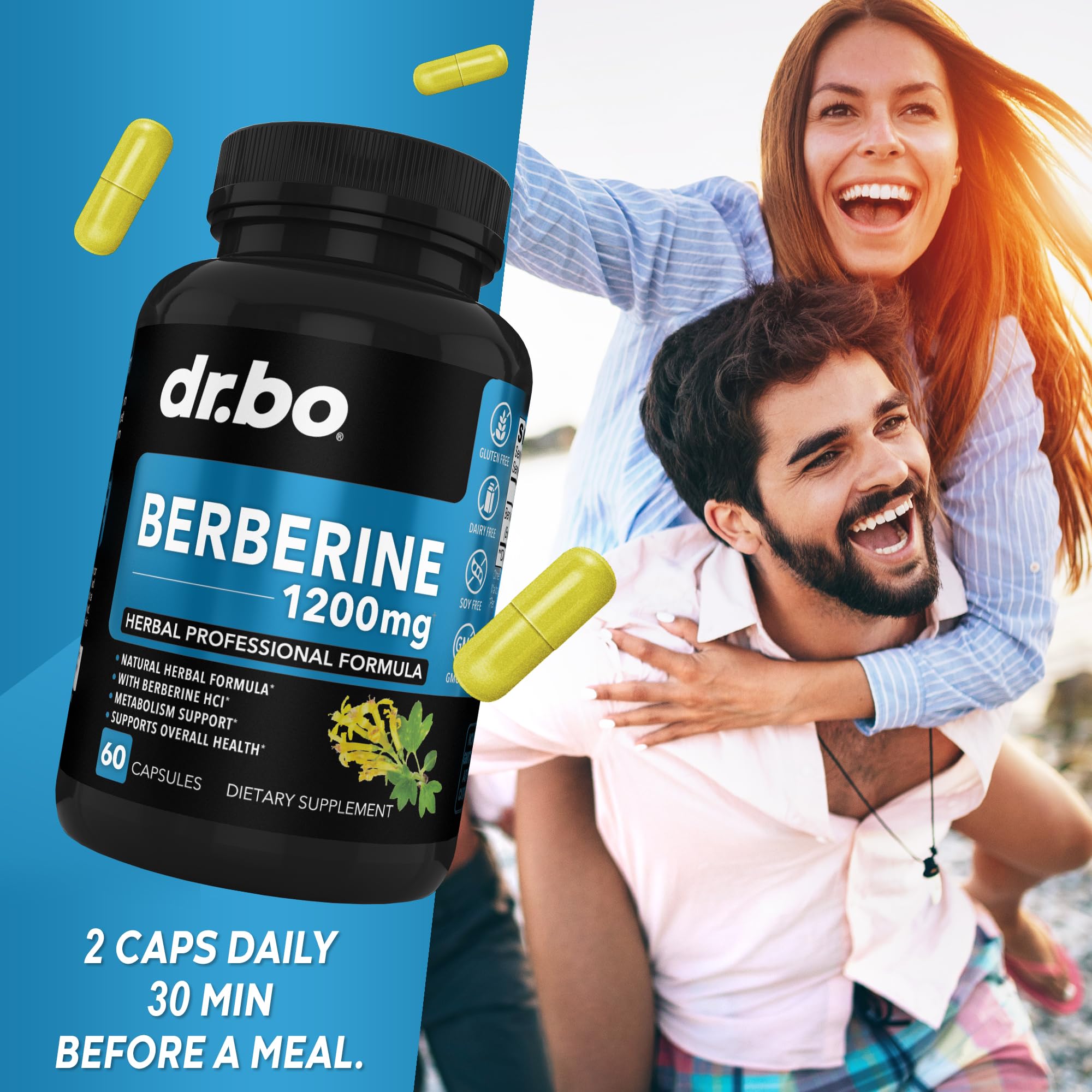 Gélules DR. BO Berberine, format pratique pour une routine durable.
