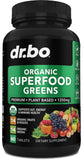 DR. BO Superaliments Bio, bouteille de comprimés, énergie au quotidien.