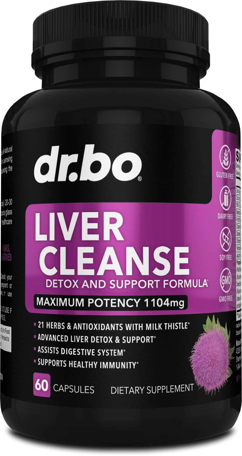 DR. BO bouteille detox foie pour soutien quotidien