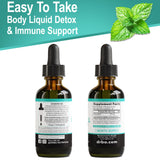 Conditionnement 60 ml DR. BO chlorophylle, facile à transporter.