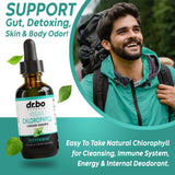 Étiquette verte DR. BO chlorophylle, produit végan et frais.