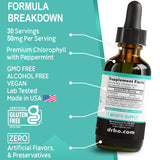 Mention vegan DR. BO chlorophylle, sans produits animaux.