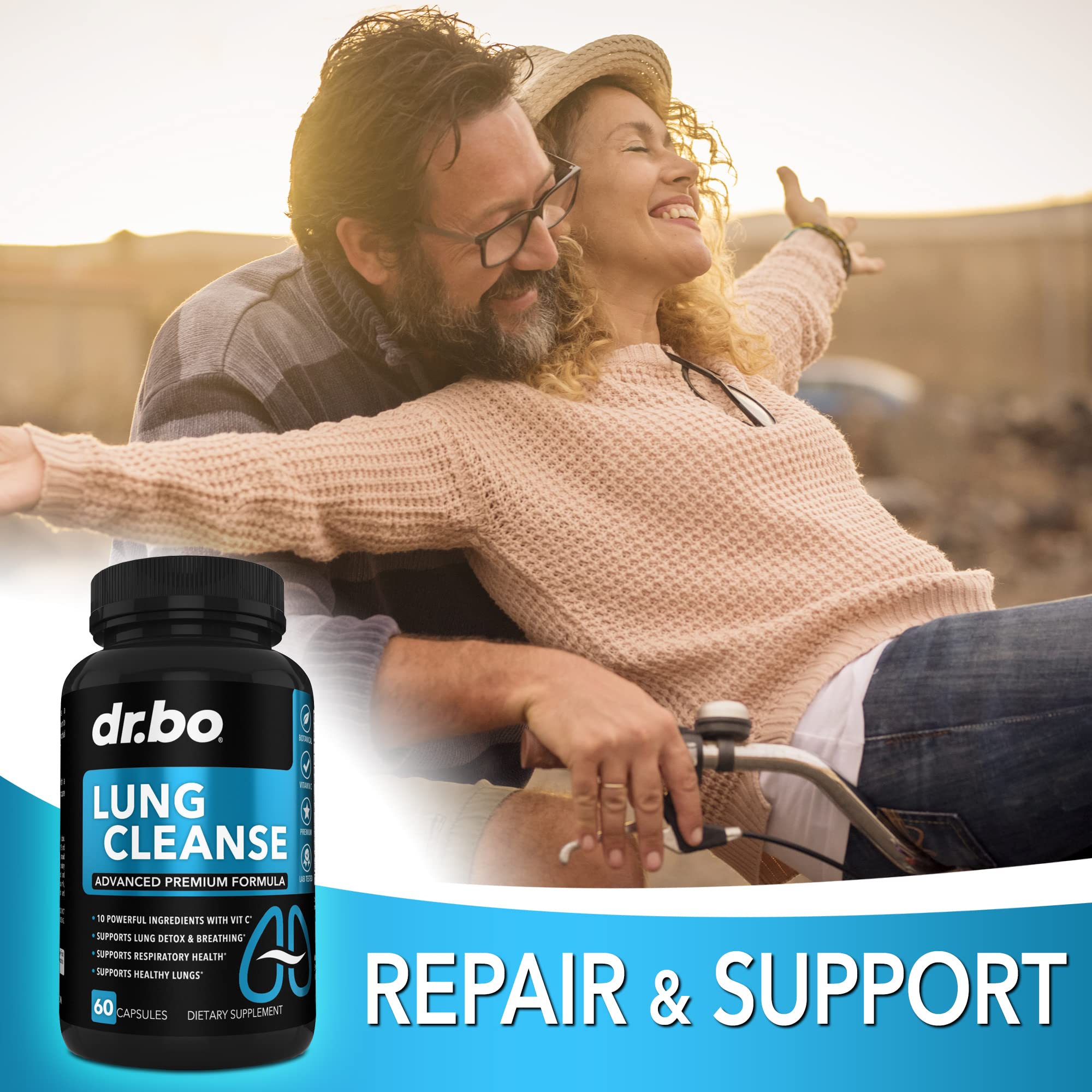 DR. BO Soutien Détox des Poumons – close-up sur capsules naturelles