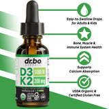 DR. BO D3 K2 - compte-gouttes facilitant le dosage quotidien