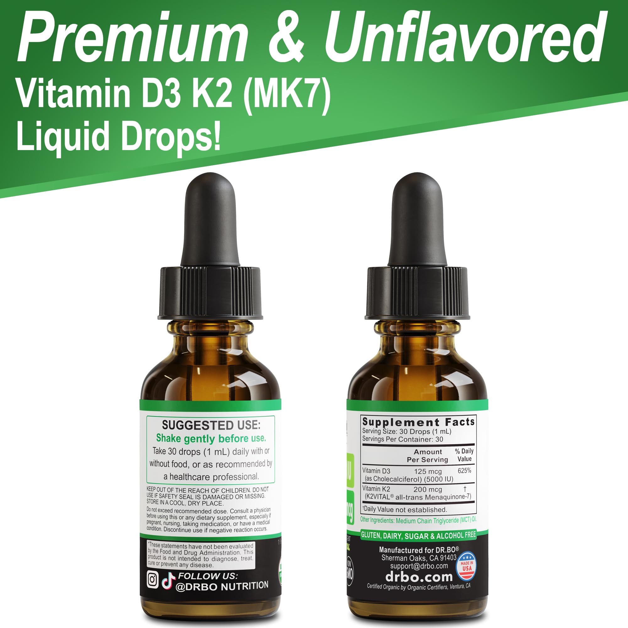 DR. BO D3 K2 - produit fabriqué aux États‑Unis