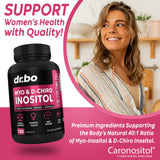 DR. BO Myo-Inositol et D-Chiro Inositol – etiquette-produit femmes, informations utiles.